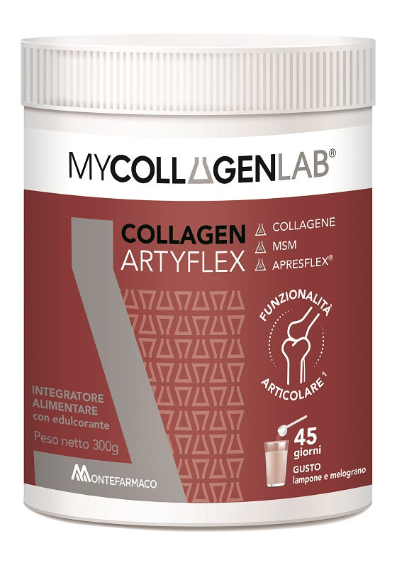 Mycollagenlab collagen artyflex 300 g lampone e melograno con edulcorante