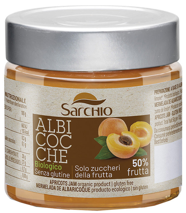 Sarchio composta di albicocche biologico senza glutine 250 g