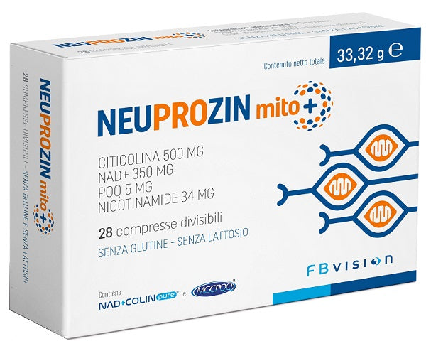 Neuprozin mito + 28 compresse divisibili senza glutine e lattosio con nad+colin pure e mgcpqq