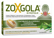 Zoxgola mentolo eucaliptolo 30 pastiglie con edulcorante senza zuccheri senza glutine naturalmente privo di lattosio