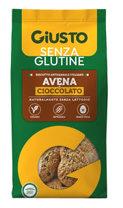 Giusto senza glutine biscotti avena e cioccolato 200 g senza uova