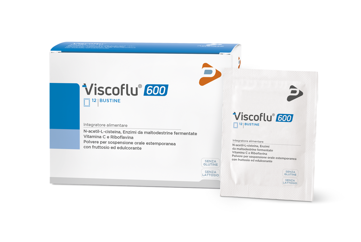 Viscoflu 600 12 bustine da 3 g con fruttosio ed edulcorante senza glutine senza lattosio