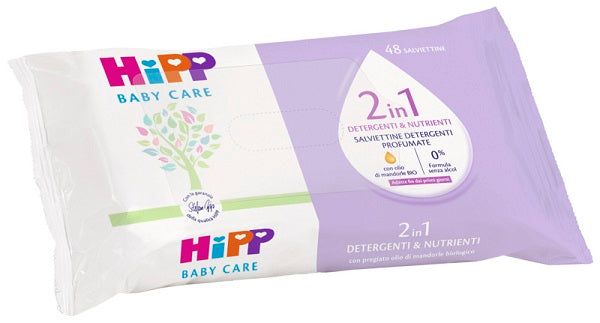 Hipp salviettine 2 in 1 detergenti&nutrienti 48 pezzi