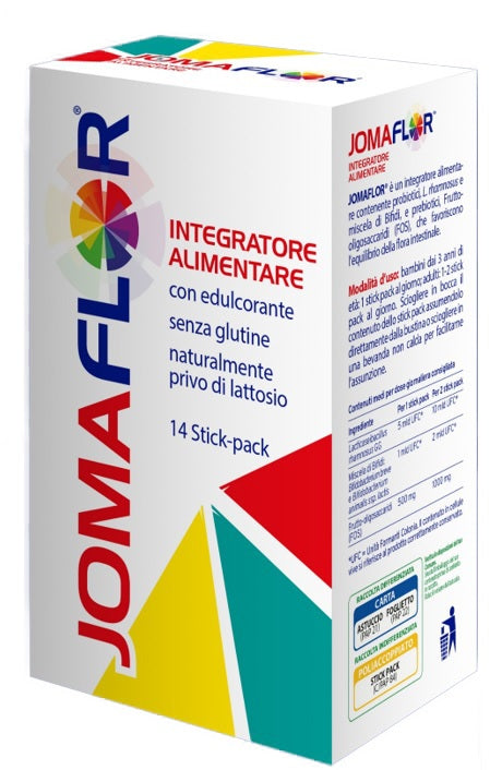 Jomaflor 14 stick-pack da 1,8 g con edulcorante senza glutine naturalmente privo di lattosio