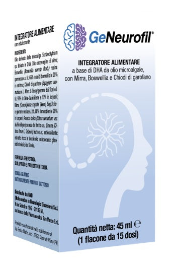 Geneurofil 45 ml senza glutine naturalmente privo di lattosio