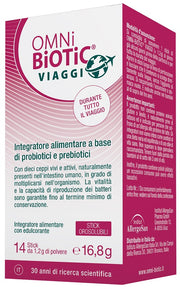 Omni biotic viaggi 14 stick orosolubili con edulcorante senza glutine e lattosio