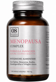Menopausa complex 60 capsule vegetali senza zuccheri aggiunti e glutine naturalmente privo di lattosio