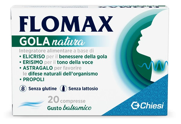 Flomax gola natura balsamico 20 compresse con edulcoranti senza glutine e lattosio