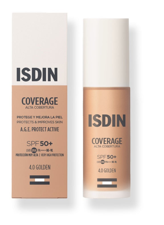Coverage 4,0 golden spf50+ fondotinta con protezione molto alta 30 g