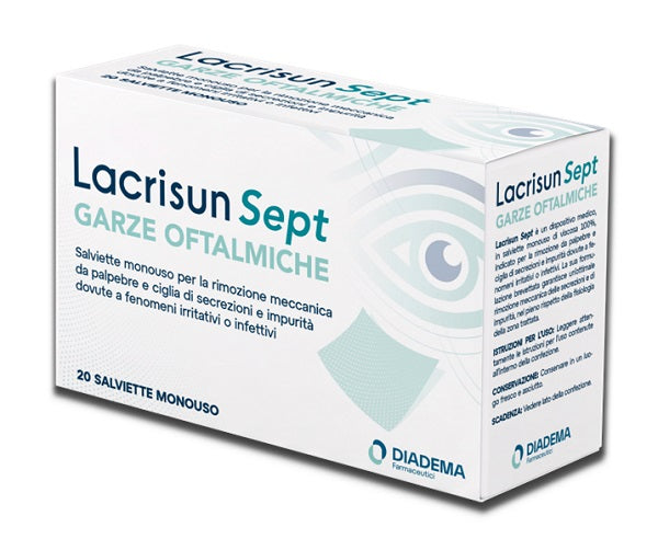 Lacrisun sept garze oftalmiche 20 salviette monouso