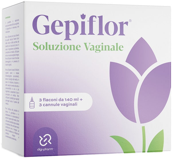 Gepiflor soluzione vaginale 3 flaconi 140 ml