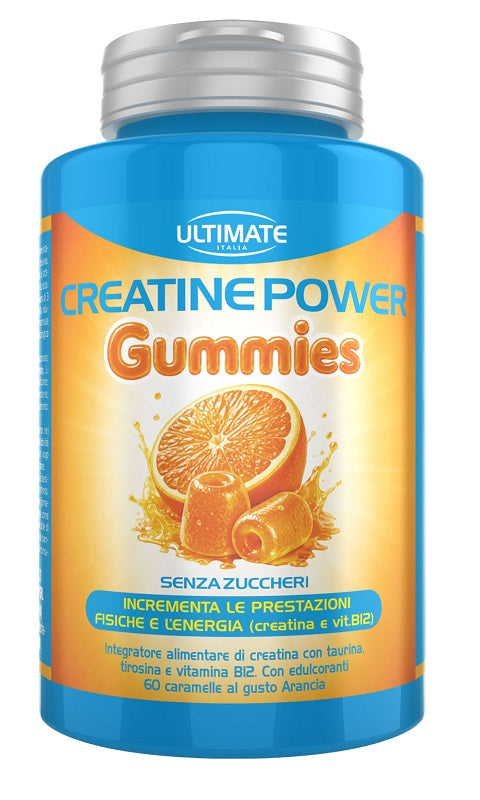 Ultimate creatine power arancia 60 caramelle gommose senza zuccheri e glutine