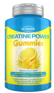 Ultimate creatine power limone 60 caramelle gommose senza zuccheri e glutine