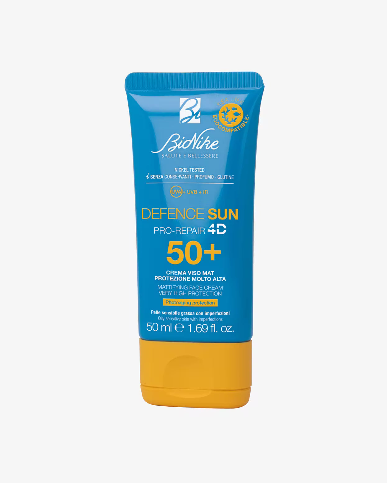 BioNike Defence Sun Crema Viso Mat SPF50+ | Protezione Solare Viso Pelle Grassa