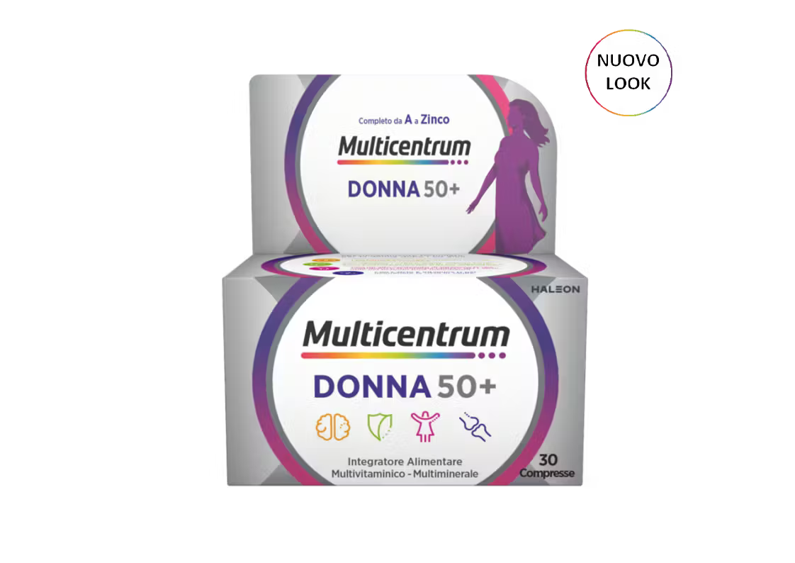 Multicentrum Donna 50+ 30 compresse | Integratore multivitaminico e multiminerale