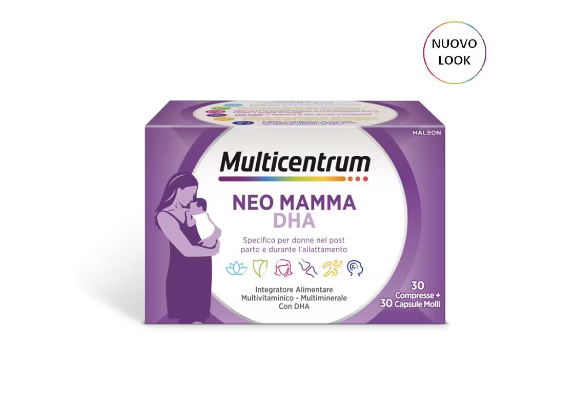 Multicentrum Neo Mamma DHA 30 Compresse + 30 Capsule | Integratore Allattamento