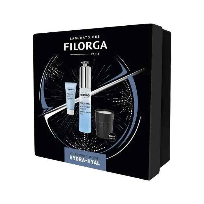 XMAS BOX FILORGA hydra hyal serum 30 ml + 1 hydra hyal cream 15 ml + 1 mini candle