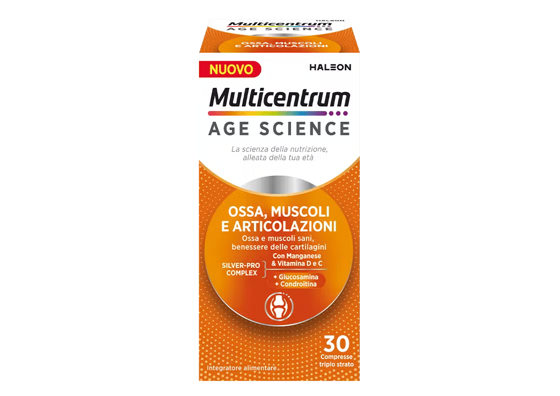 Multicentrum Age Science Ossa, Muscoli e Articolazioni 30 Compresse | Integratore Articolazioni