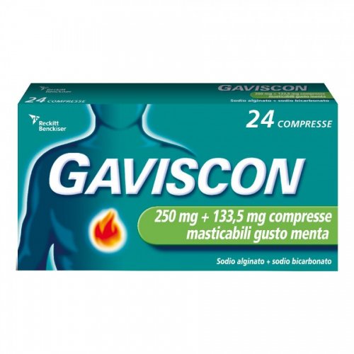 GAVISCON*24CPR MENT250+133,5MG