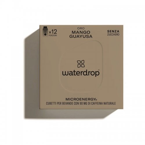 Waterdrop Microenergy Oro cubetti energizzanti per bevande gusto mago e guayusa 12 cubetti