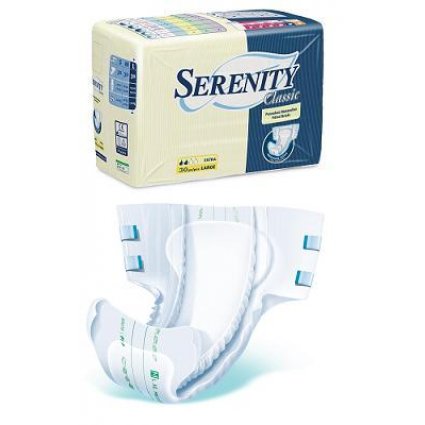 PANNOLONE PER INCONTINENZA SERENITY CLASSIC SUPER TAGLIA EXTRA LARGE 15 PEZZI