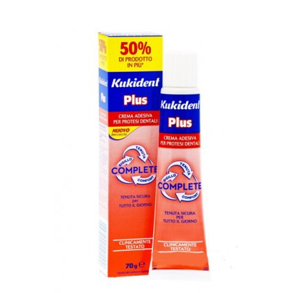 KUKIDENT PLUS COMPLETE CREMA ADESIVA PER PROTESI DENTARIE 70G