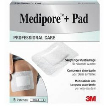 MEDIPORE+PAD MED 10X15CM 5PZ