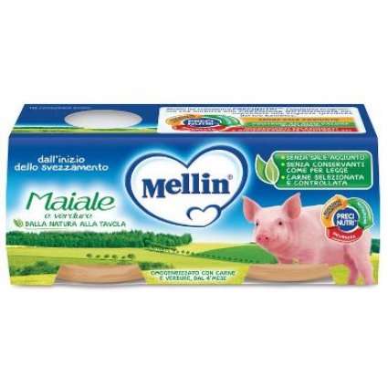 OMO MELLIN Maiale C/Verd.2x80g