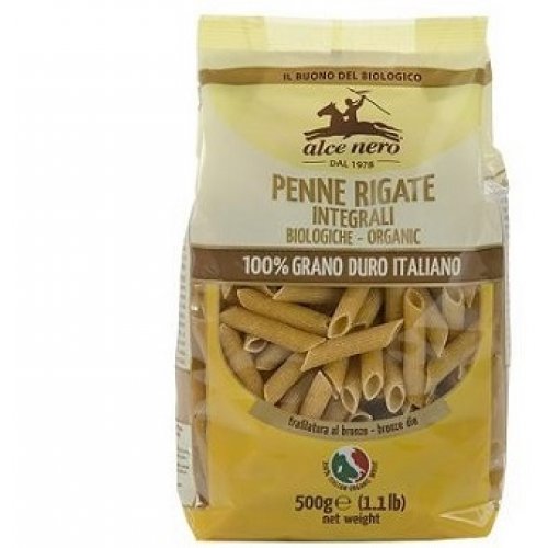 PENNE RIGATE INTEGRALI BIO500G