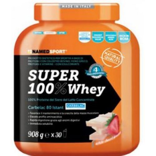 Super 100% Whey White Choco&Strawberry 908g