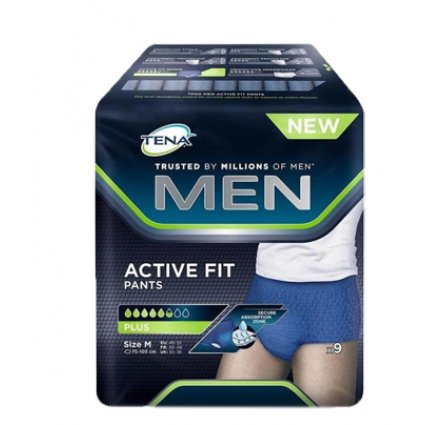 TENA MEN PANTS ACTIVE FIT M 9P