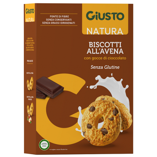 GIUSTO S/G Bisc.AvenaCiocc250g