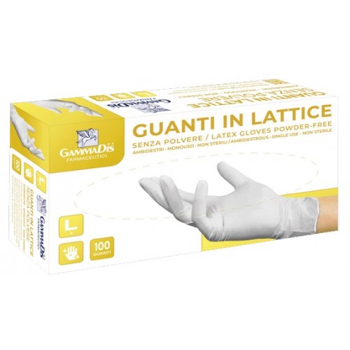 GUANTI LATTICE C/POLV M 100PZ