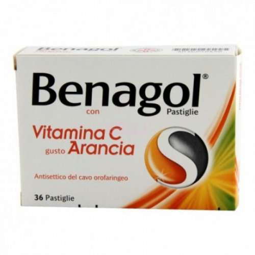 Benagol con vitamina C gusto arancia 36 pastiglie
